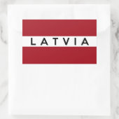 Sticker Rectangulaire nom du texte de l'indicateur de pays de la letvia (Sac)