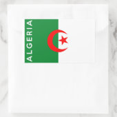 Sticker Rectangulaire nom du texte du drapeau du pays algérien (Sac)