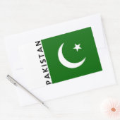 Sticker Rectangulaire nom du texte du drapeau du pays pakistan (Enveloppe)