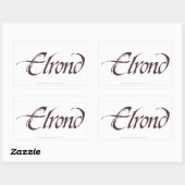 Sticker Rectangulaire Nom ELROND™ Solide (Feuille)