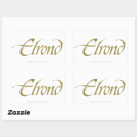 Sticker Rectangulaire Nom ELROND™ Texté (Feuille)