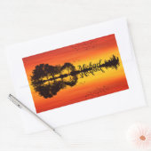 Sticker Rectangulaire Nom guitariste orange moderne Aquarelle (Enveloppe)