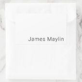 Sticker Rectangulaire Nom modifiable minimal simple ou autre texte (Sac)