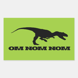 Sticker Rectangulaire Nom Nom Om Nom