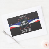 Sticker Rectangulaire Nom personnalisé, diplôme de l'académie de police (Enveloppe)