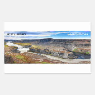 Sticker Rectangulaire Nom personnalisé Islande
