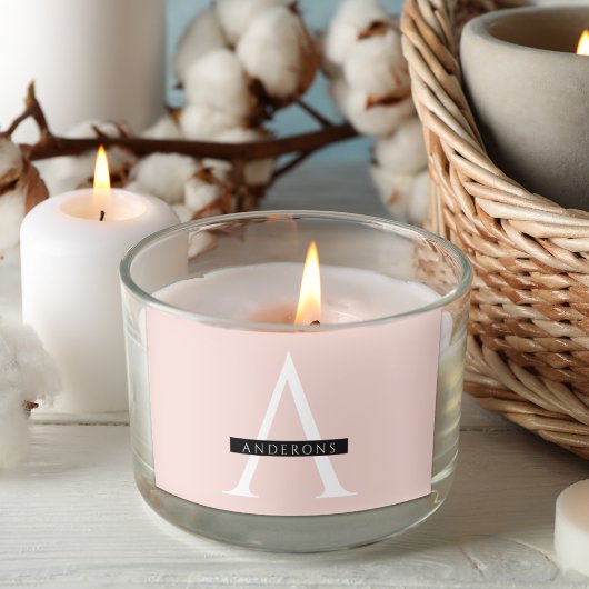 Sticker Rectangulaire Nom personnel minimaliste Pastel Pink