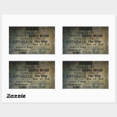 Sticker Rectangulaire Noms de Jésus...christianisme (Feuille)