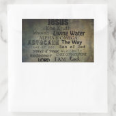 Sticker Rectangulaire Noms de Jésus...christianisme (Sac)