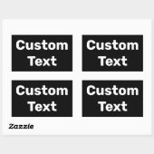 Sticker Rectangulaire Noms personnalisés / personnalisés faits / Customi (Feuille)