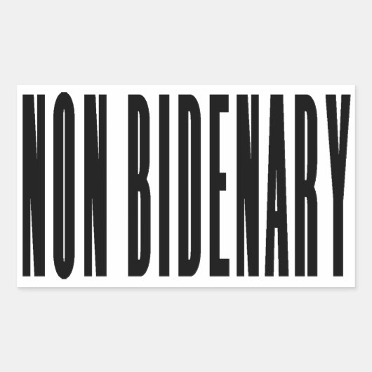 Sticker Rectangulaire Non Bidenary | Anti Joe Biden | Lumière (Devant)
