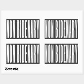 Sticker Rectangulaire Non Bidenary | Anti Joe Biden | Sombre (Feuille)