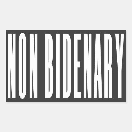 Sticker Rectangulaire Non Bidenary | Anti Joe Biden | Sombre (Devant)