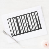 Sticker Rectangulaire Non Bidenary | Anti Joe Biden | Sombre (Enveloppe)