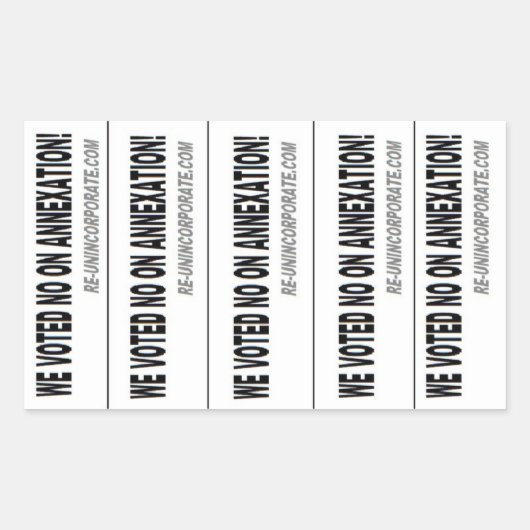 Sticker Rectangulaire Non pour l'annexion ! (Devant)