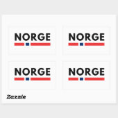 Sticker Rectangulaire Norge (Feuille)