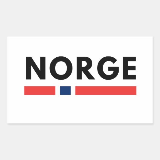 Sticker Rectangulaire Norge (Devant)