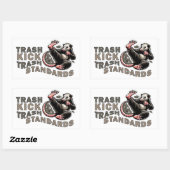 Sticker Rectangulaire Normes sur les ordures (Feuille)