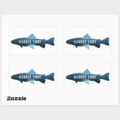 Sticker Rectangulaire Norris Lake Tennessee Fish (Feuille)
