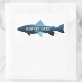 Sticker Rectangulaire Norris Lake Tennessee Fish (Sac)