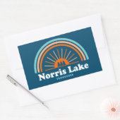 Sticker Rectangulaire Norris Lake Tennessee Rainbow (Enveloppe)