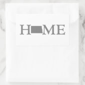 Sticker Rectangulaire North Dakota Home State Word Art (Sac)