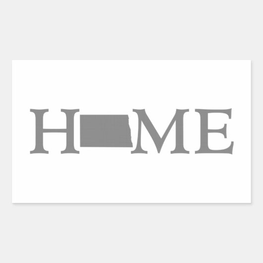 Sticker Rectangulaire North Dakota Home State Word Art (Devant)