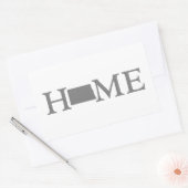 Sticker Rectangulaire North Dakota Home State Word Art (Enveloppe)