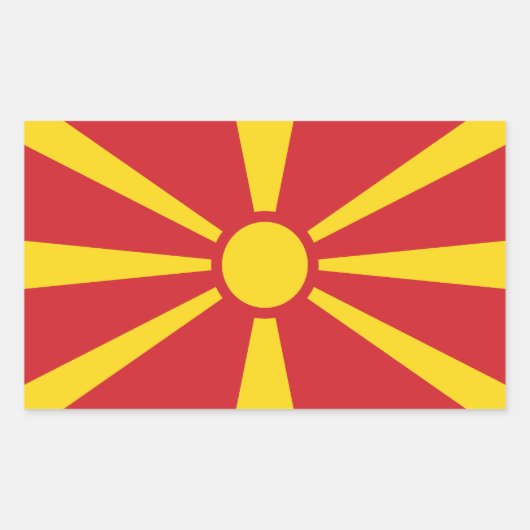 Sticker Rectangulaire North Macedonia (Devant)