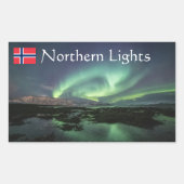Sticker Rectangulaire Northern Lights Nature Photo (Devant)