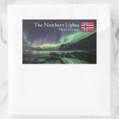 Sticker Rectangulaire Northern Lights Norvège (Sac)