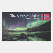 Sticker Rectangulaire Northern Lights Norvège (Devant)