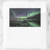 Sticker Rectangulaire Northern Lights Norvège (Sac)
