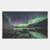 Sticker Rectangulaire Northern Lights Norvège (Devant)
