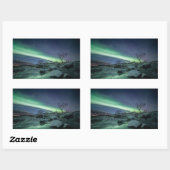Sticker Rectangulaire Northern Lights Norvège (Feuille)
