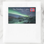 Sticker Rectangulaire Northern Lights Norvège (Sac)