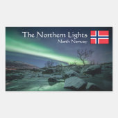 Sticker Rectangulaire Northern Lights Norvège (Devant)