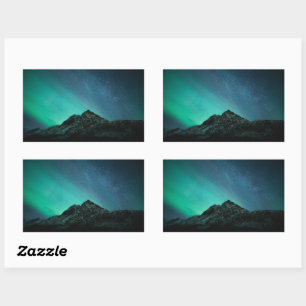 Sticker Rectangulaire Northern Lights Norvège