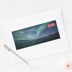 Sticker Rectangulaire Northern Lights Norvège