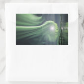 Sticker Rectangulaire Northern Lights Norvège (Sac)