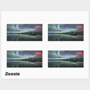 Sticker Rectangulaire Northern Lights Norvège