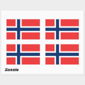 STICKER RECTANGULAIRE NORVÈGE (Feuille)