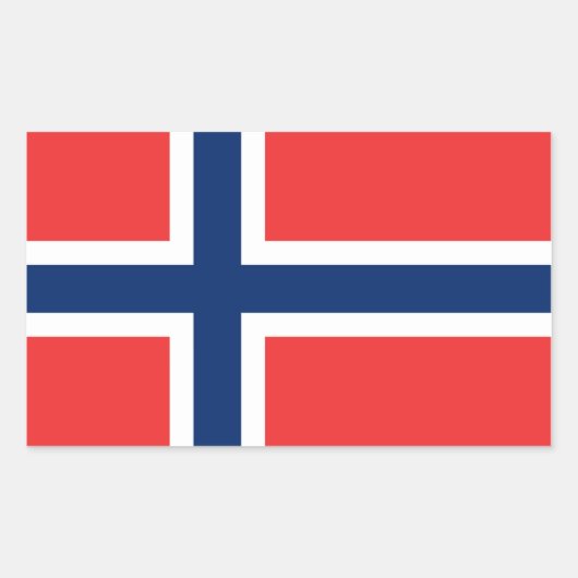 STICKER RECTANGULAIRE NORVÈGE (Devant)