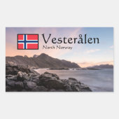 Sticker Rectangulaire Norvège (Devant)