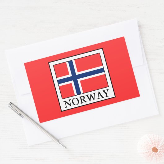 Sticker Rectangulaire Norvège (Enveloppe)
