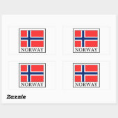 Sticker Rectangulaire Norvège (Feuille)