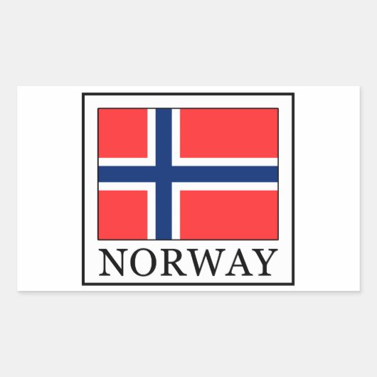 Sticker Rectangulaire Norvège (Devant)