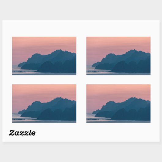 Sticker Rectangulaire Norvège Lofoten (Feuille)