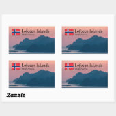 Sticker Rectangulaire Norvège Lofoten (Feuille)