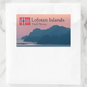 Sticker Rectangulaire Norvège Lofoten (Sac)